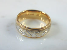 Load image into Gallery viewer, Mens Womens Vintage Estate 14K White Gold Band Ring, 7.1g E1650