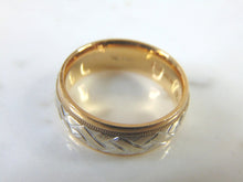 Load image into Gallery viewer, Mens Womens Vintage Estate 14K White Gold Band Ring, 7.1g E1650