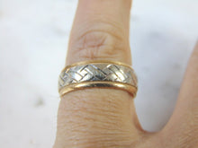 Load image into Gallery viewer, Mens Womens Vintage Estate 14K White Gold Band Ring, 7.1g E1650