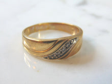 Load image into Gallery viewer, Mens Vintage Estate 14K Yellow Gold & Diamond Ring 6.8g E1769