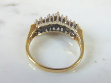 Load image into Gallery viewer, LOVELY LARGE VINTAGE ESTATE 14K YELLOW GOLD DIAMOND CLUSTER RING 5.6g  E2003