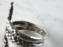 Load image into Gallery viewer, Mens Vintage Estate Sterling Silver Snake Ring 6.4g E2211