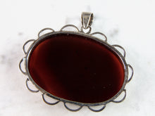 Load image into Gallery viewer, Vintage Estate 10k White Gold Muslim Prayer Agate Pendant 9g E2517