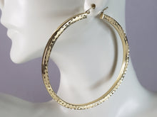 Load image into Gallery viewer, Pr Womens Vintage Estate 14K Yellow Gold Hoop Earrings 7.4g #E2542