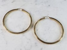 Load image into Gallery viewer, Pr Womens Vintage Estate 14K Yellow Gold Hoop Earrings 7.4g #E2542