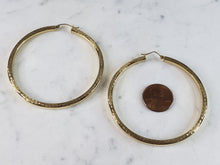 Load image into Gallery viewer, Pr Womens Vintage Estate 14K Yellow Gold Hoop Earrings 7.4g #E2542