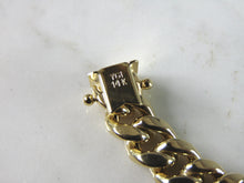 Load image into Gallery viewer, Mens Vintage Estate 14K Yellow Gold Chain Link Bracelet 22g E2631