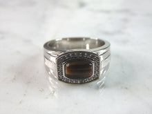 Load image into Gallery viewer, Mens Estate Sterling Silver Tigers Eye Ring 11.0g E2678