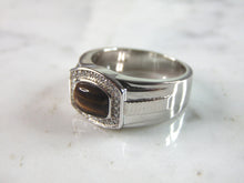 Load image into Gallery viewer, Mens Estate Sterling Silver Tigers Eye Ring 11.0g E2678