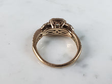 Load image into Gallery viewer, Exquisite Womens Vintage Estate 14K Rose Gold Diamond Ring 3.2g E2812