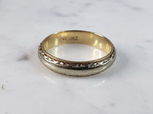 Load image into Gallery viewer, Mens Vintage Estate 14K Yellow & White Gold Wedding Ring 5.8g E2822