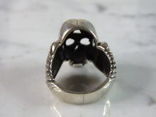 Load image into Gallery viewer, Mens Vintage Estate Sterling Silver Skull Ring 12.2g E2858