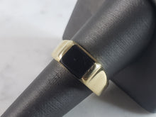 Load image into Gallery viewer, Mens Vintage Estate 14K Yellow Gold Onyx Ring 8.4g E2909