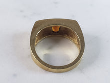 Load image into Gallery viewer, Mens Vintage Estate 14K Yellow Gold Diamond & Citrine Ring 9.4g #E2910