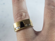 Load image into Gallery viewer, Mens Vintage Estate 14K Yellow Gold Diamond & Citrine Ring 9.4g #E2910
