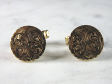 Load image into Gallery viewer, Mens Vintage Estate 14k Yellow Gold Fleur-de-lis Cufflinks 10.7g E3143
