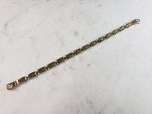 Load image into Gallery viewer, Mens Vintage Estate 14K Yellow & White Gold Chain Link Bracelet 18.3g E3275