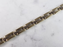 Load image into Gallery viewer, Mens Vintage Estate 14K Yellow & White Gold Chain Link Bracelet 18.3g E3275