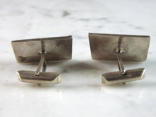 Load image into Gallery viewer, Mens Vintage Estate Sterling Silver Modernist Onyx Cufflinks 22.3g E3335