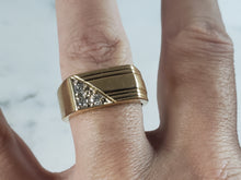 Load image into Gallery viewer, Mens Vintage Estate 14K Yellow Gold Diamond Ring 12.8g E3716