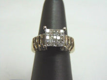 Load image into Gallery viewer, Vintage Estate 10K Yellow Gold & Diamond Cluster Ring 8.8g E3597