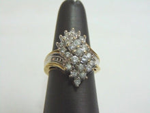 Load image into Gallery viewer, Vintage Estate 10K Yellow Gold & Diamond Cluster Ring 5.8g E3591
