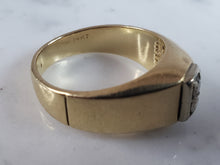 Load image into Gallery viewer, Mens Vintage Estate 14K Yellow Gold Diamond Ring 9.8g E6195