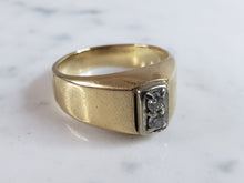 Load image into Gallery viewer, Mens Vintage Estate 14K Yellow Gold Diamond Ring 9.8g E6195