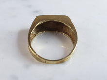 Load image into Gallery viewer, Mens Vintage Estate 14K Yellow Gold Modernist Ring 5.3g E6197
