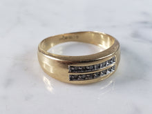 Load image into Gallery viewer, Mens Vintage Estate 14k Yellow Gold Diamond Ring 3.8g  #E6255