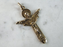 Load image into Gallery viewer, Vintage Estate 10K Yellow Gold Religious Cross Pendant 5.3g E700