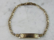 Load image into Gallery viewer, Kids Vintage Estate 14k Yellow Gold Chain Link ID Bracelet 2.7g E925