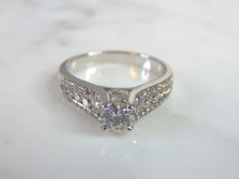 Load image into Gallery viewer, Exquisite Womens 14K White Gold Diamond Engagement Ring 4.9g E975