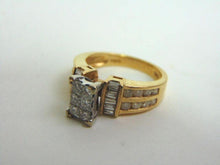 Load image into Gallery viewer, Lovely Women's Vintage Estate 14K Yellow Gold Diamond Cluster Ring 6.8g E3563