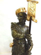Load image into Gallery viewer, Pr of Antique Metal Spelter Statues of French Cavaliers