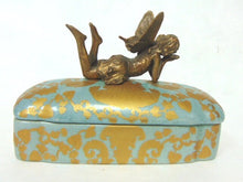 Load image into Gallery viewer, Decorative Victorian Art Nouveau Style Porcelain Vanity Box w/ Fairy