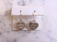 Load image into Gallery viewer, Lovely Pair of Vintage Estate Sterling Silver Dangle "Heart" Earrings 4.0g E3928