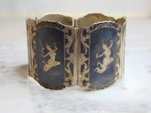 Load image into Gallery viewer, Heavy Vintage Estate .925 Sterling Silver Siam Bracelet, 54.3g E4885