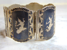Load image into Gallery viewer, Heavy Vintage Estate .925 Sterling Silver Siam Bracelet, 54.3g E4885