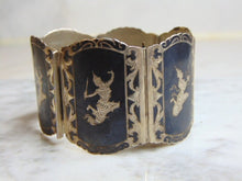 Load image into Gallery viewer, Heavy Vintage Estate .925 Sterling Silver Siam Bracelet, 54.3g E4885