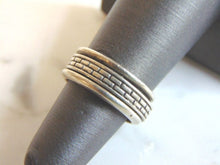 Load image into Gallery viewer, Mens Vintage Estate Sterling Silver Fidget Ring 6.5g E5765