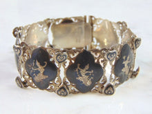 Load image into Gallery viewer, Heavy Vintage Estate Sterling Silver Siam Bracelet 40.4g E2701
