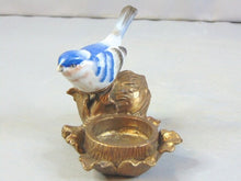 Load image into Gallery viewer, Blue Bird Porcelain and Bronze Candle Holder