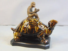 Load image into Gallery viewer, Monkey On Tortoise Porcelain Sculpture