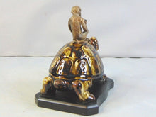 Load image into Gallery viewer, Monkey On Tortoise Porcelain Sculpture
