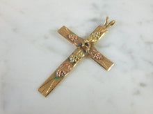 Load image into Gallery viewer, Vintage Estate 10k Gold Religious Crucifix Cross Pendant 2.6g #E4023