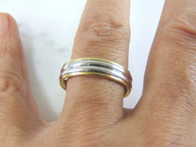Load image into Gallery viewer, Mens Vintage Estate 18K Gold Platinum Band Ring, 12.4g E3357