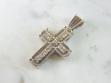 Load image into Gallery viewer, Vintage Estate 14k Gold Diamond Cross Pendant 11.5g E4118