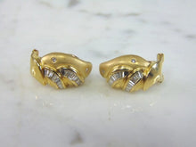 Load image into Gallery viewer, Pr of Womens Vintage Estate 14K Gold Diamond Earrings 4.9g E998
