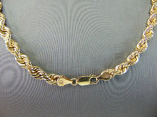 Load image into Gallery viewer, Heavy Vintage Estate 14K Yellow Gold  Rope Necklace 67.1g E2000